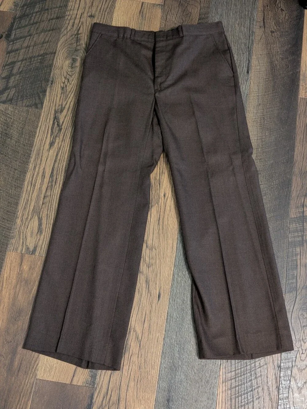 Vintage 70s Angels Flight Tobias Kotzin 3-Piece Suit Set Brown - Jacket Disco